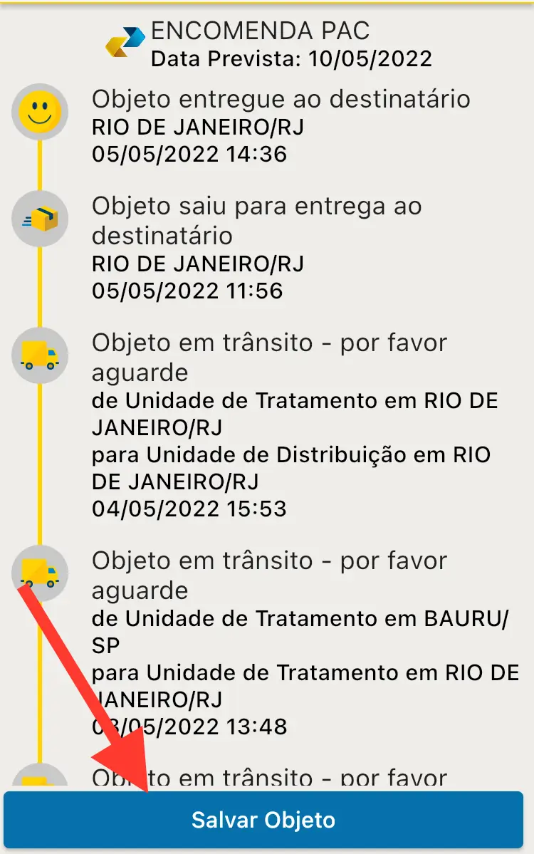 Rastreamento internacional de encomendas nos Correios